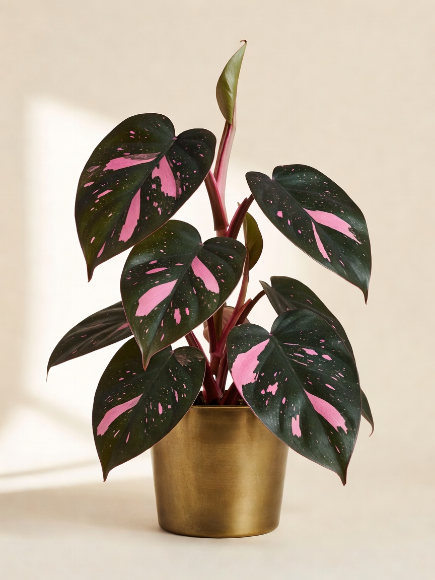 Philodendron erubescens Pink Princess — variegated philodendron specimen